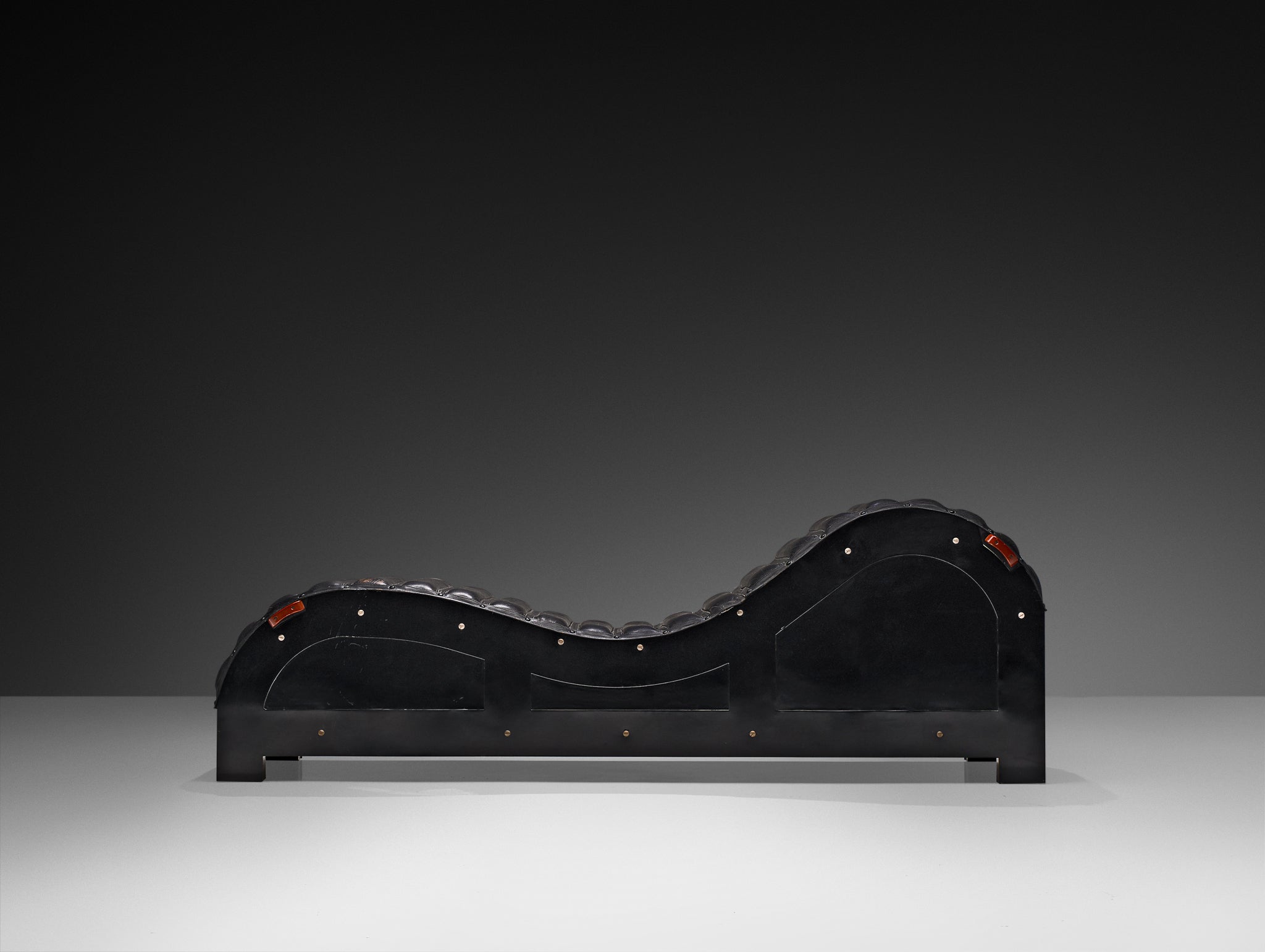 Mats Theselius for Källemo Limited Edition Chaise Lounge in Black Leather Seating Morentz