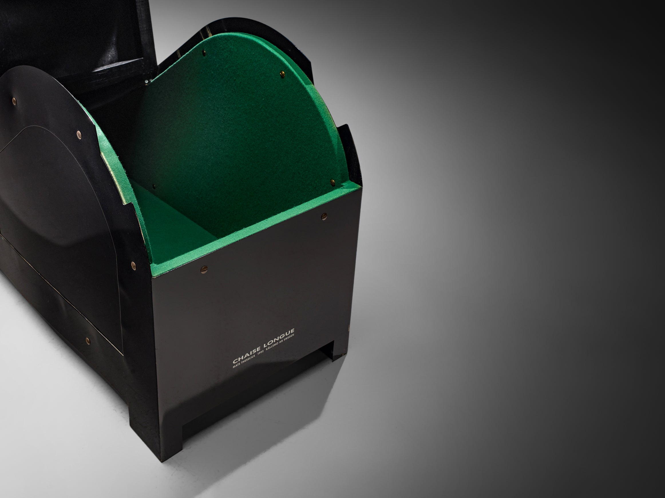 Mats Theselius for Källemo Limited Edition Chaise Lounge in Black Leather Seating Morentz