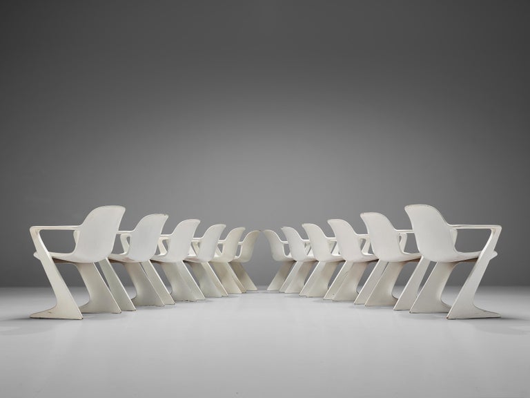 Ernst Moeckl White 'Kangaroo' Dining Chairs