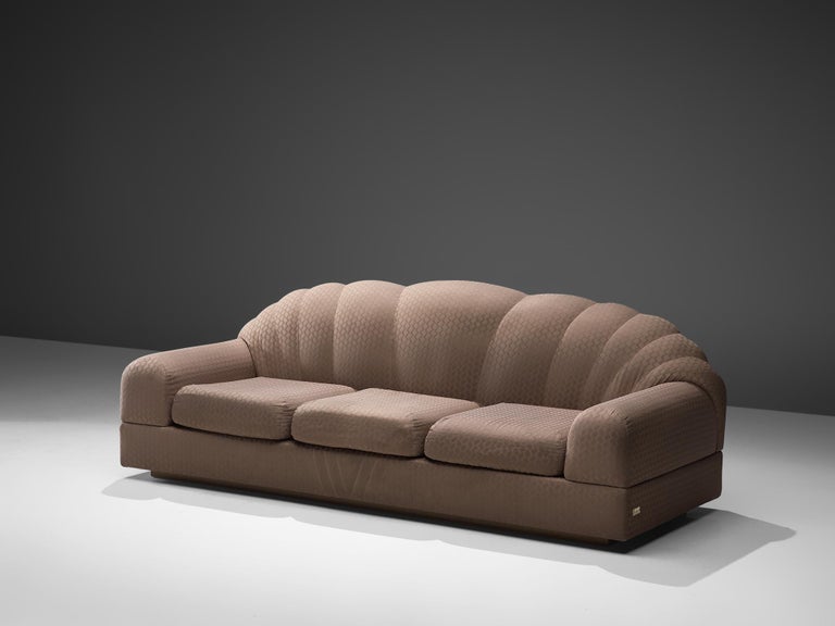 Alain Delon "Salon" Three Seat Sofa in Taupe Upholstery