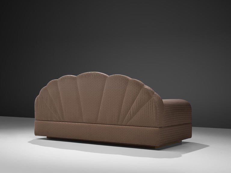 Alain Delon "Salon" Three Seat Sofa in Taupe Upholstery