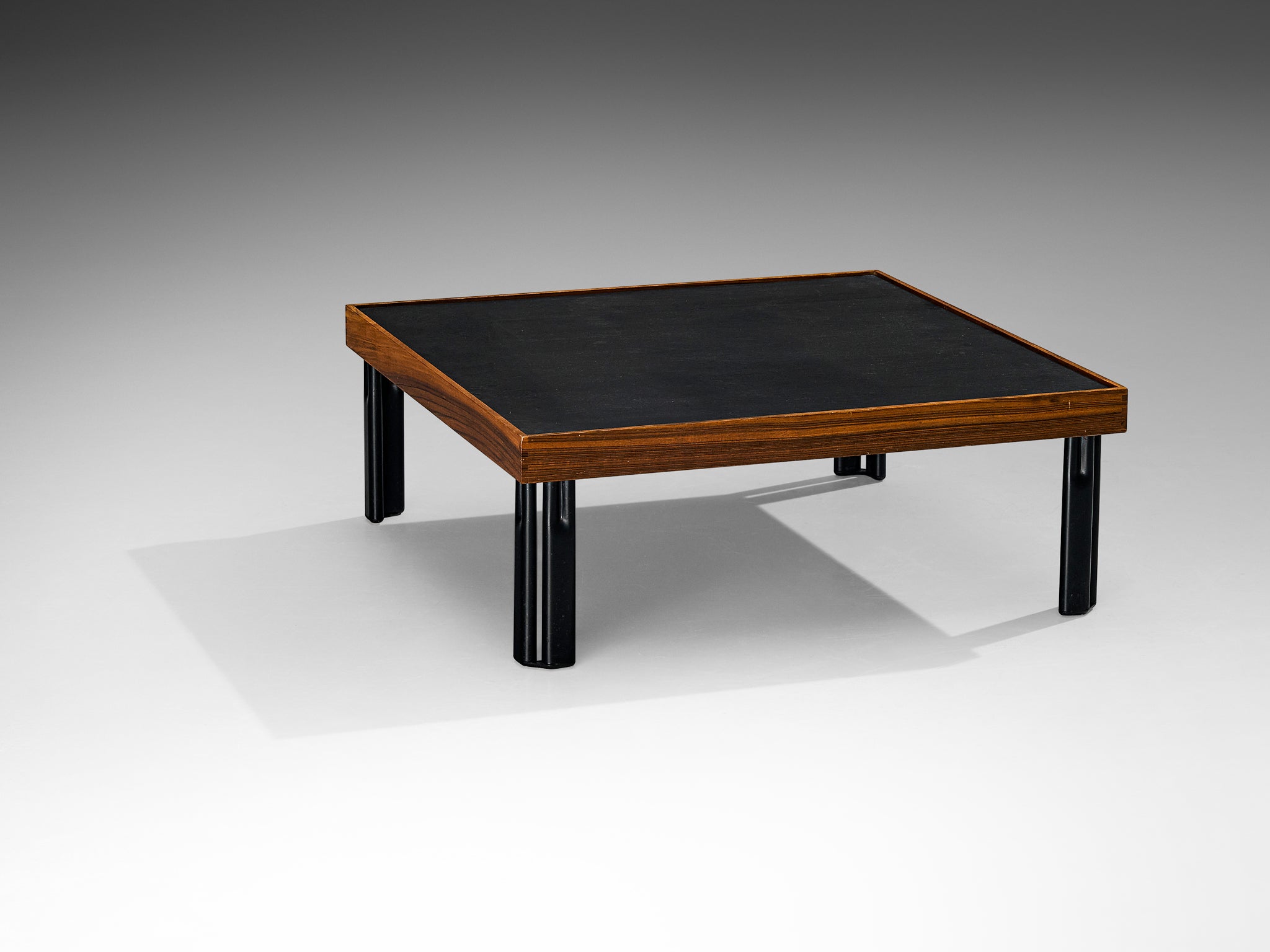 Piero De Martini for Cassina 'Naviglio' Coffee Table in Walnut and Sla