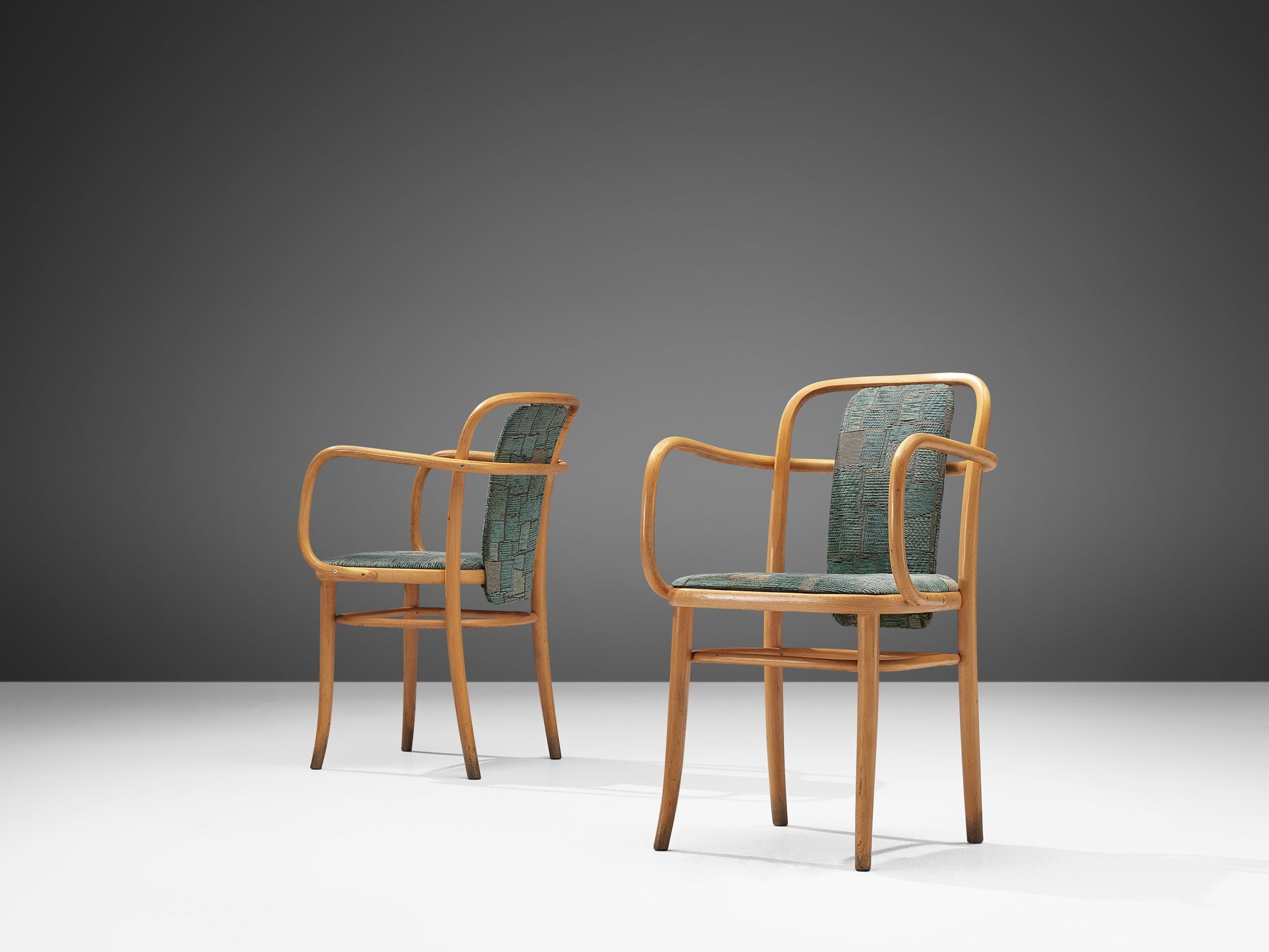 Bentwood Armchairs in Green Upholstery seating Morentz