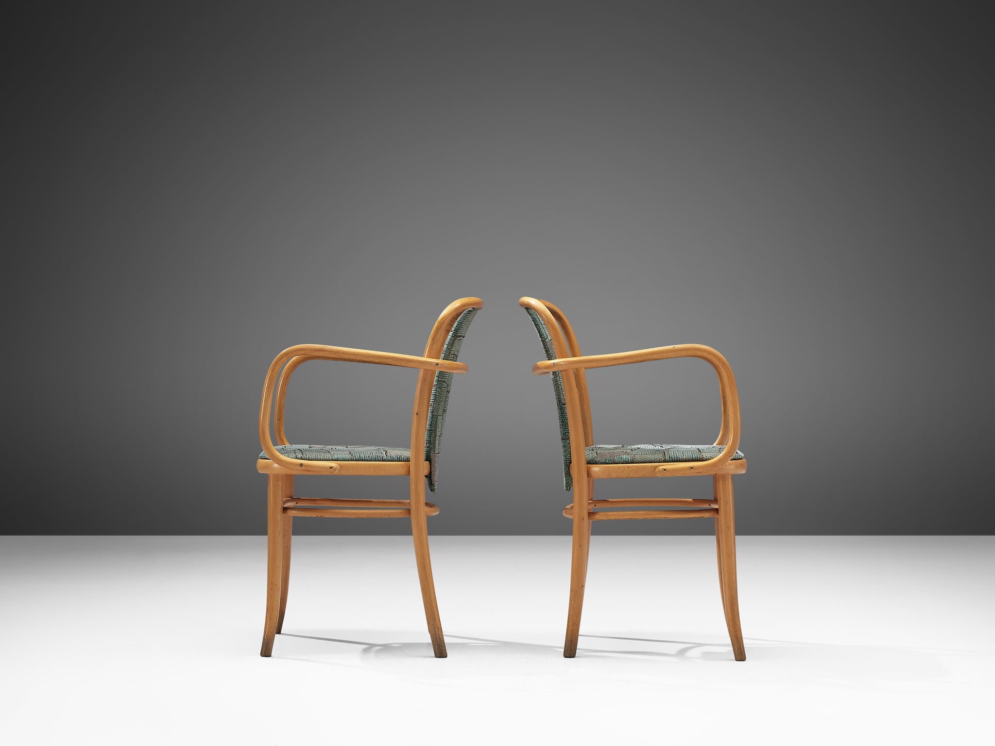 Bentwood Armchairs in Green Upholstery seating Morentz