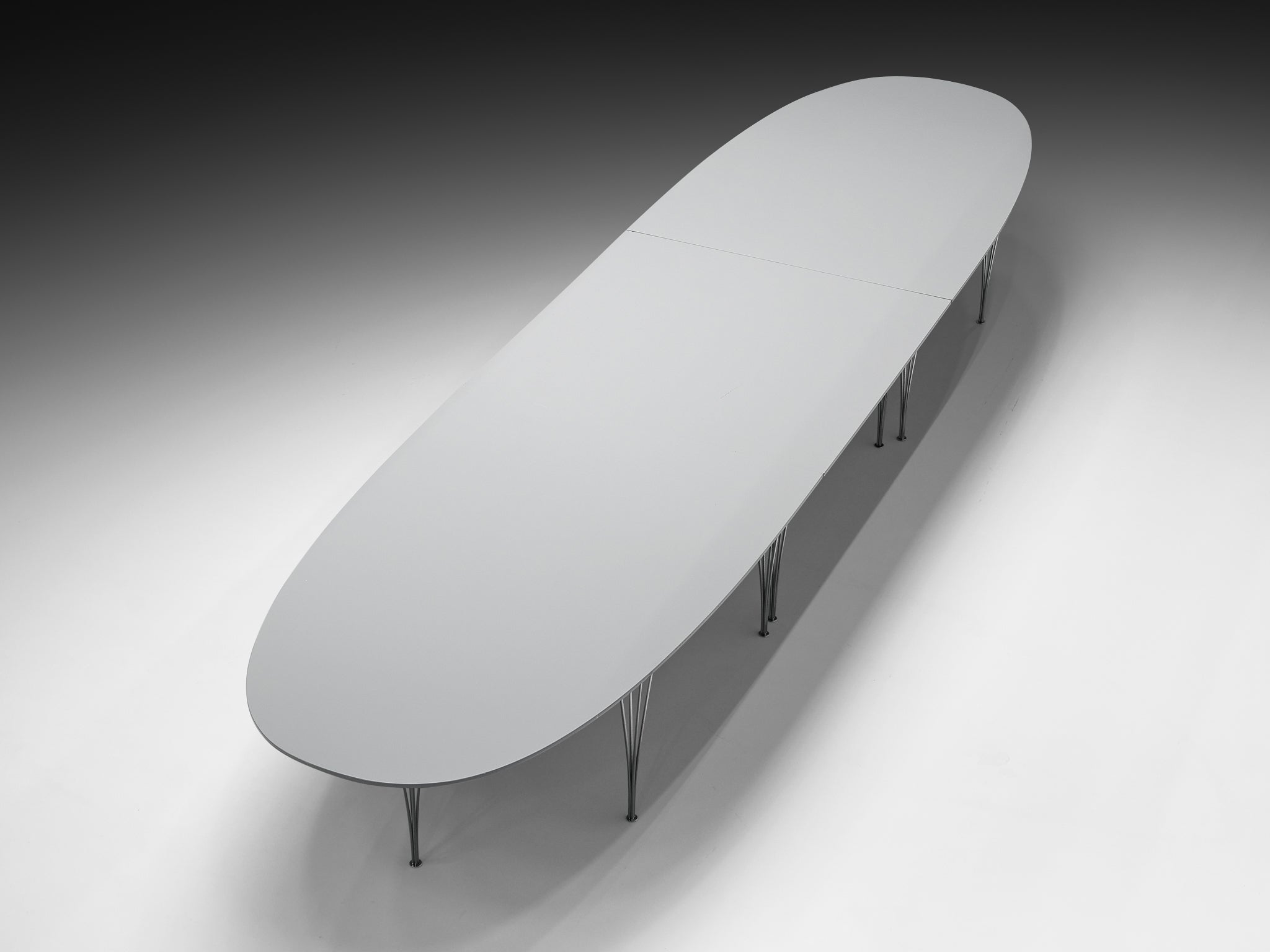 Bruno Mathsson Piet Hein for Fritz Hansen Super-Ellipse White Dining Table Tables Morentz