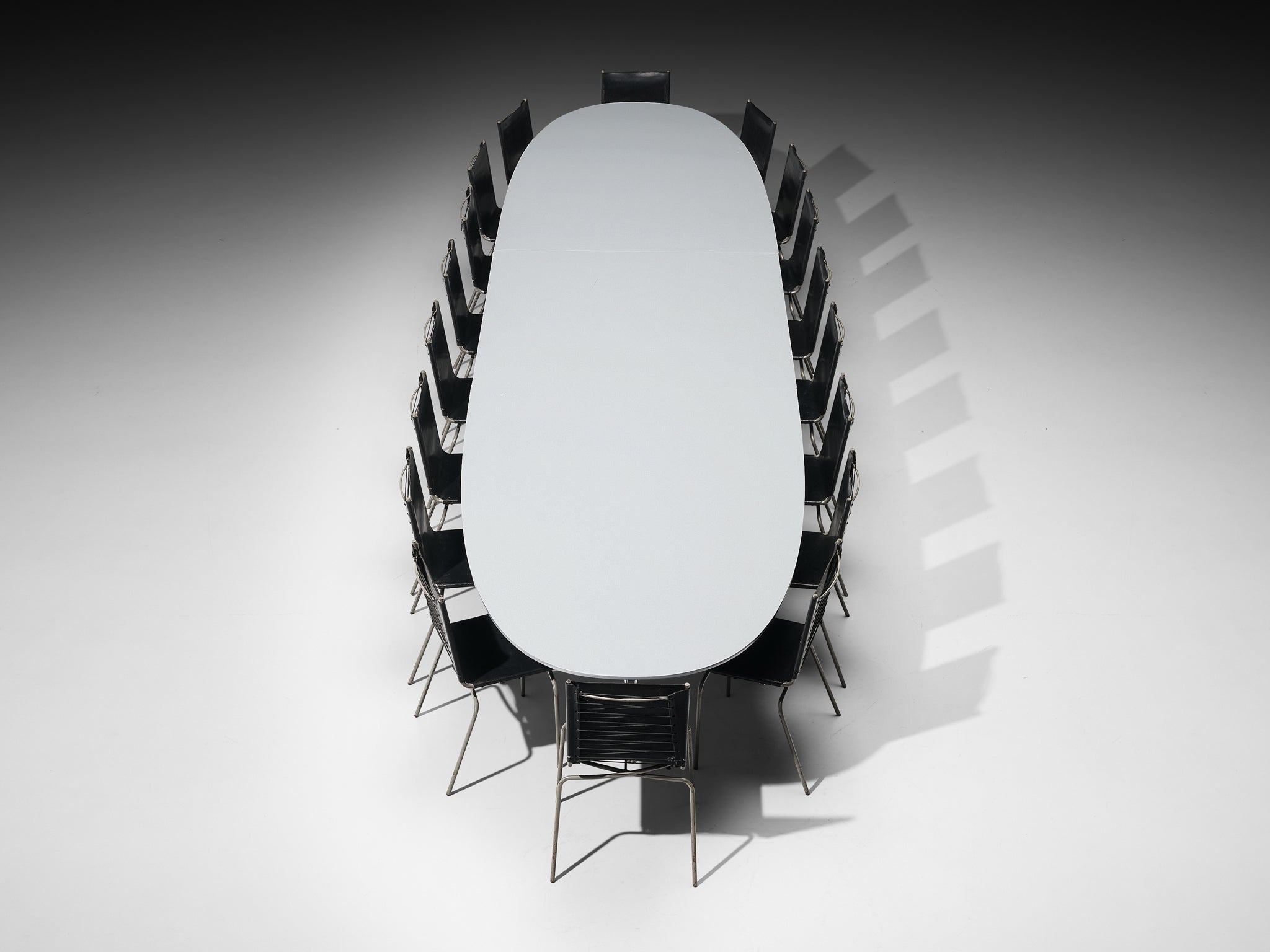 Bruno Mathsson & Piet Hein Super-Ellipse Table with Fabiaan Van Severen Chairs Tables Morentz