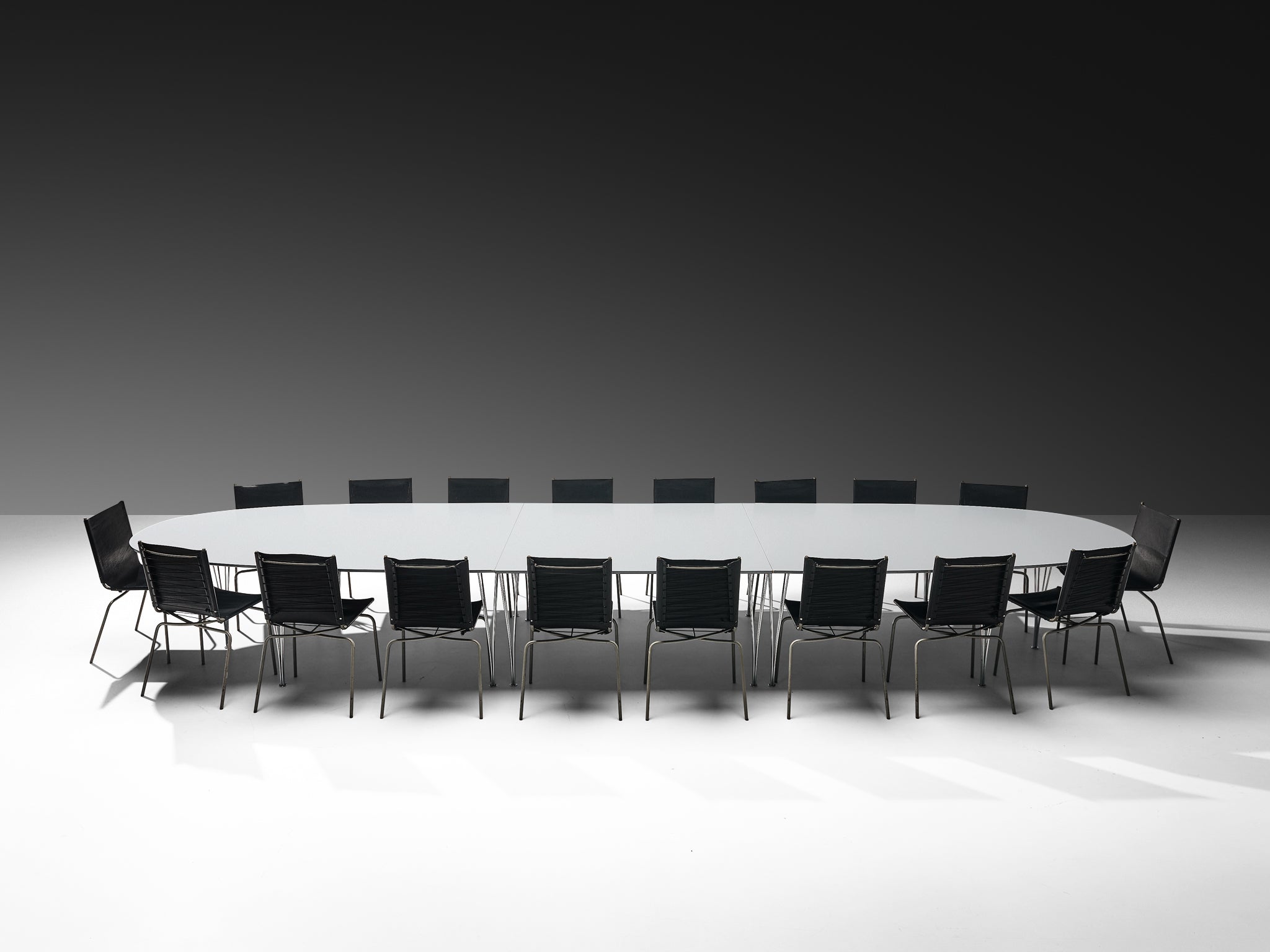Bruno Mathsson & Piet Hein Super-Ellipse Table with Fabiaan Van Severen Chairs Tables Morentz
