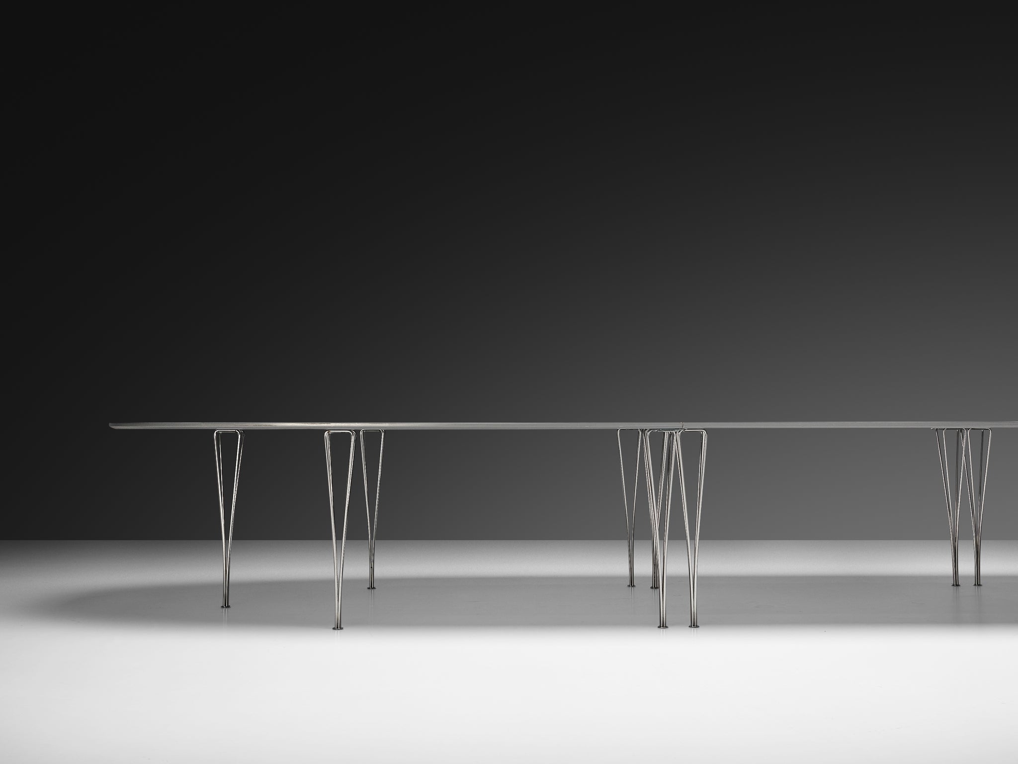 Bruno Mathsson Piet Hein for Fritz Hansen Super-Ellipse White Dining T