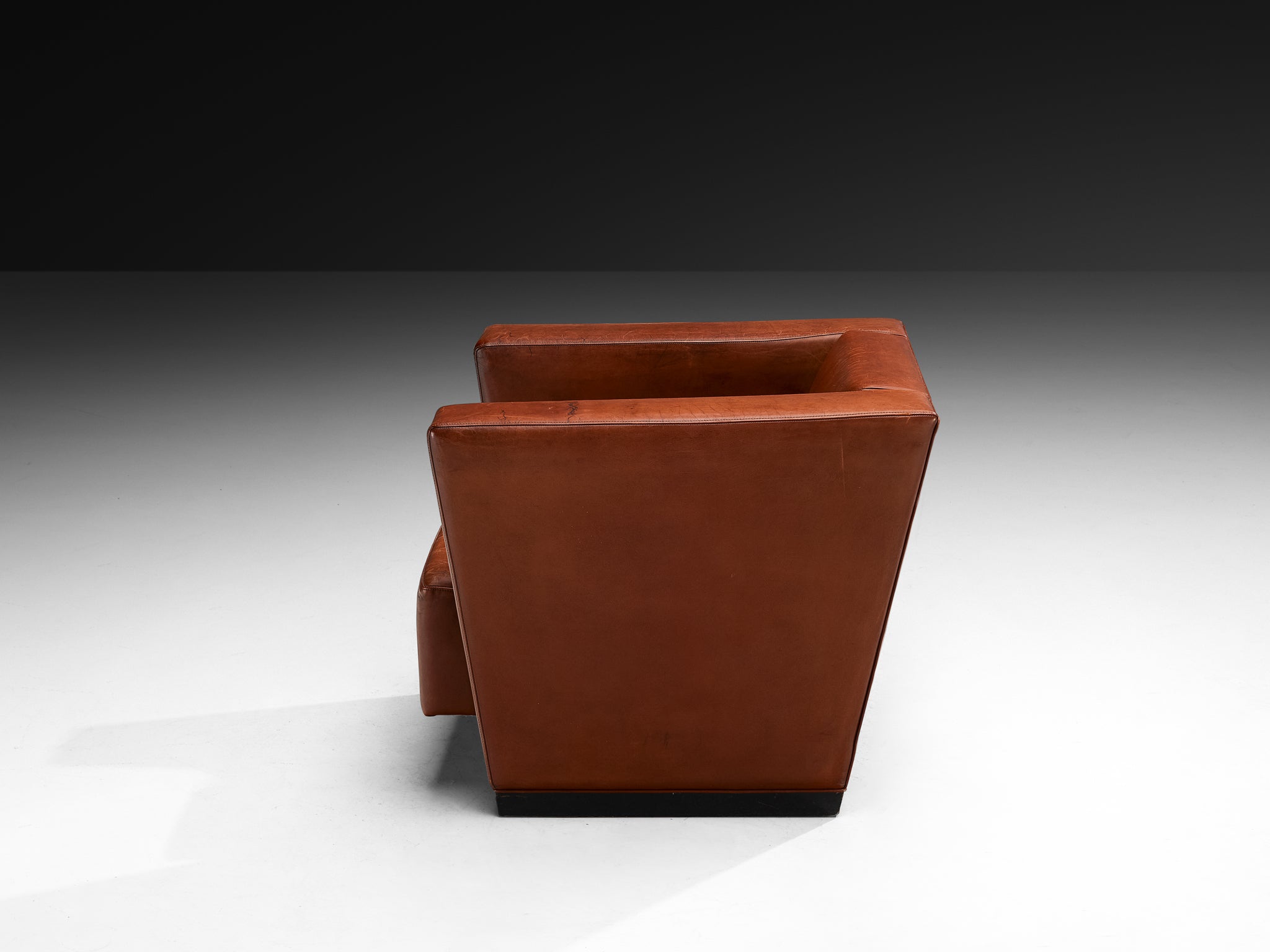 Rare Axel Einar Hjorth ‘Lido’ Lounge Chair in Patinated Leather Seating Morentz