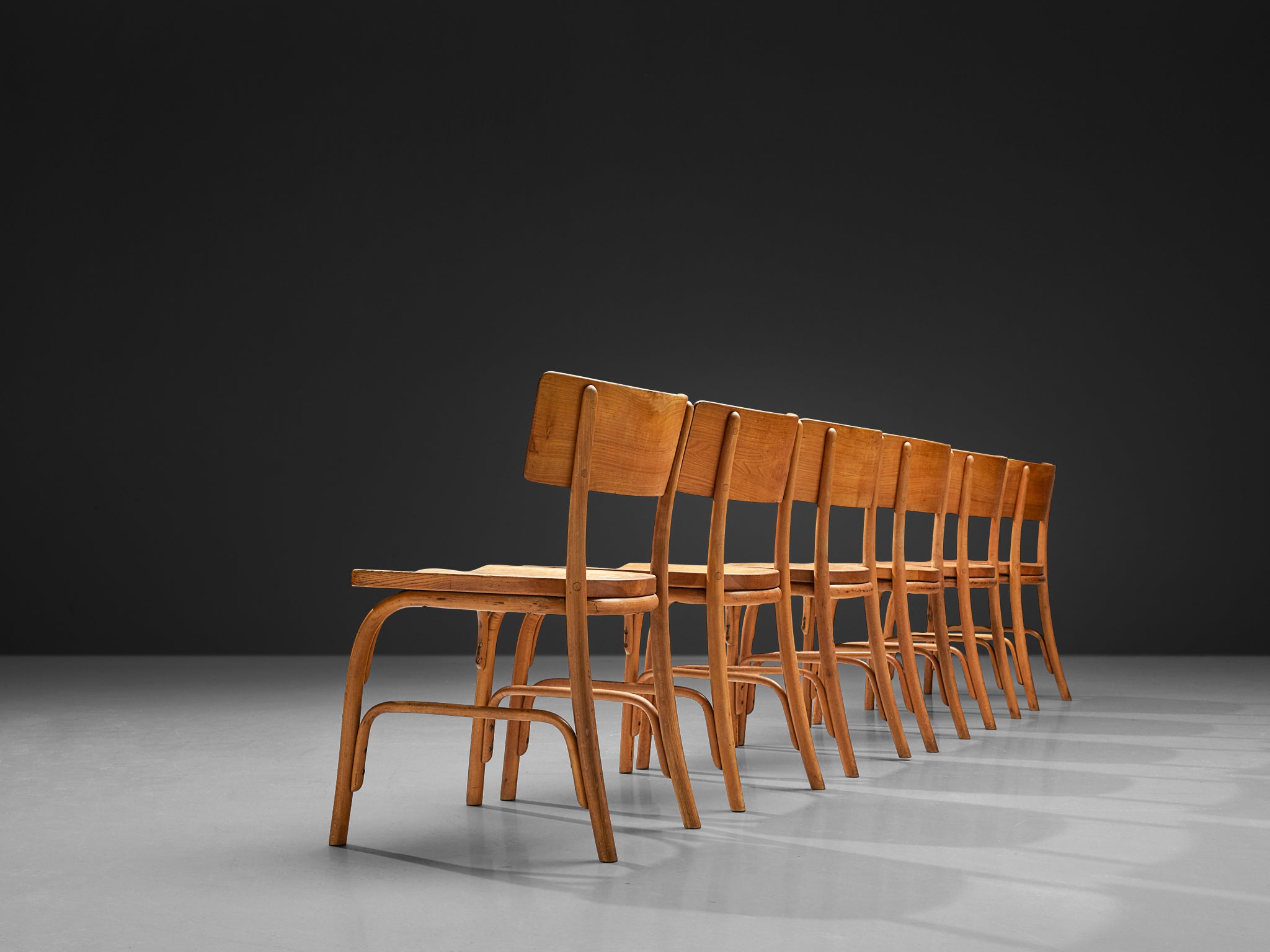 Frits Schlegel for Fritz Hansen Set of Six 'Husum' Chairs Seating Morentz