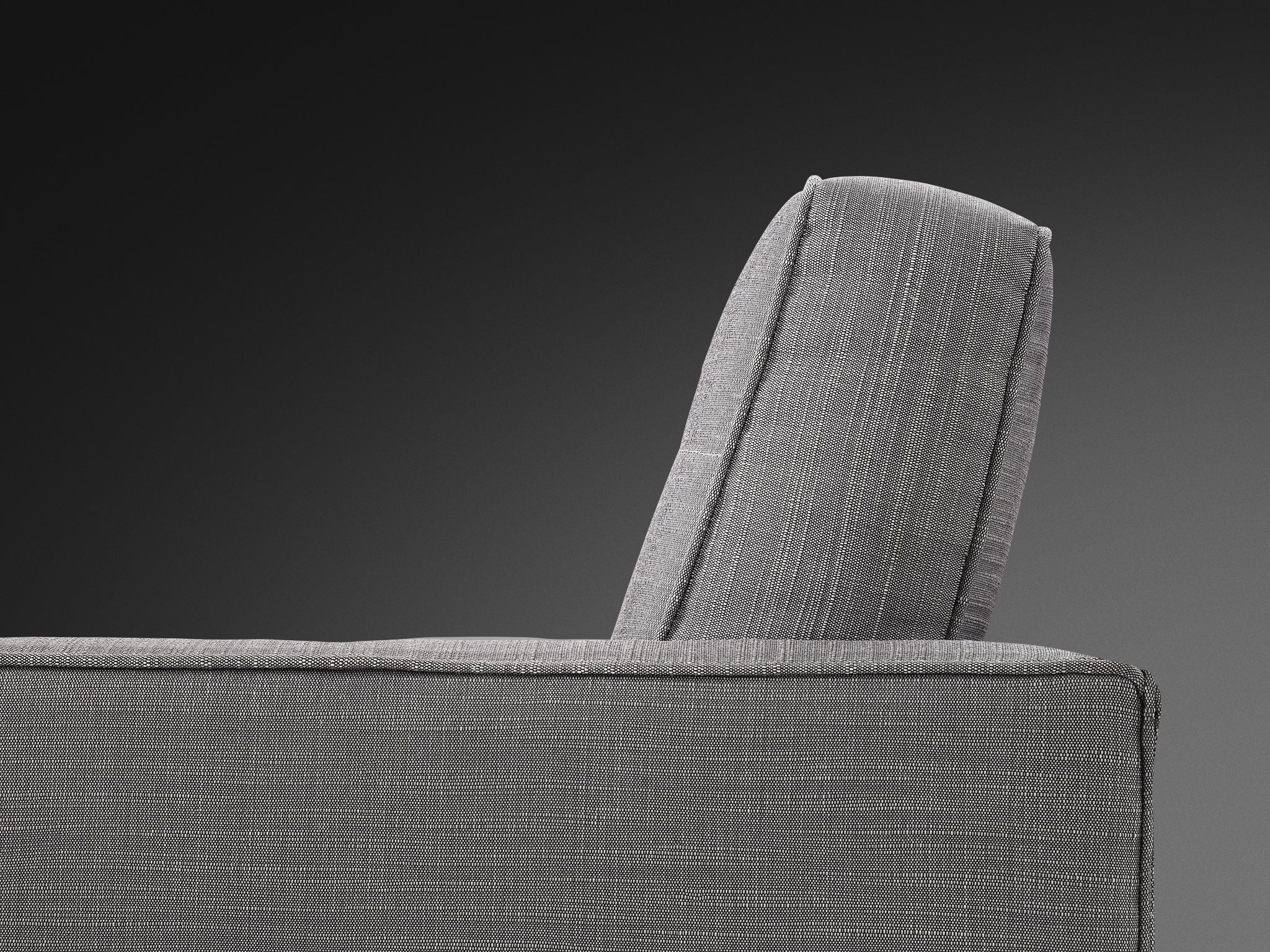 Florence Knoll for Knoll International Sofa in Teak and Grey Upholstery Seating Morentz