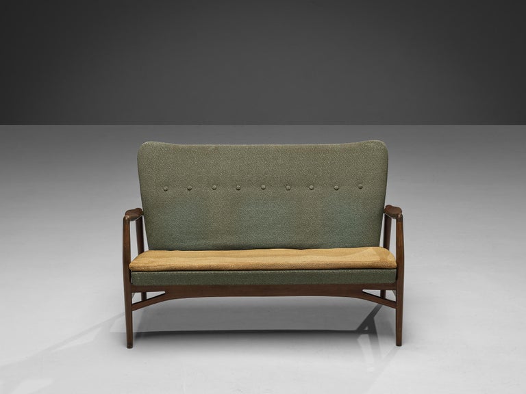 Kurt Olsen for A. Andersen & Bohm Sofa in Olive Green Upholstery