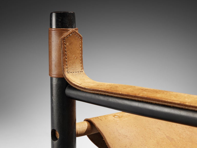 Abel Gonzalez Sling Safari Chair in Cognac Leather