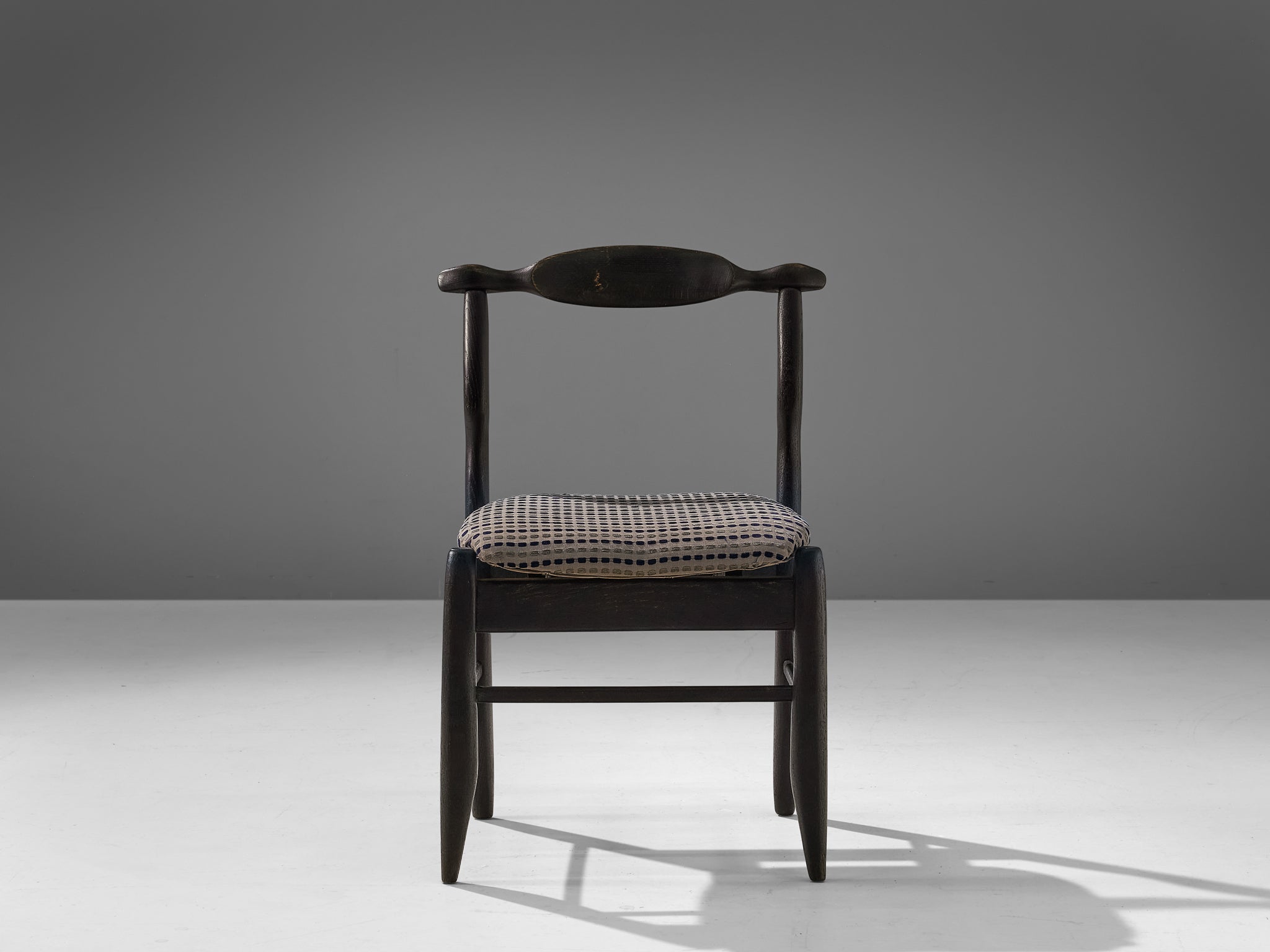 Guillerme & Chambron 'Fumay' Dining Chair in Black Lacquered Oak seating Morentz