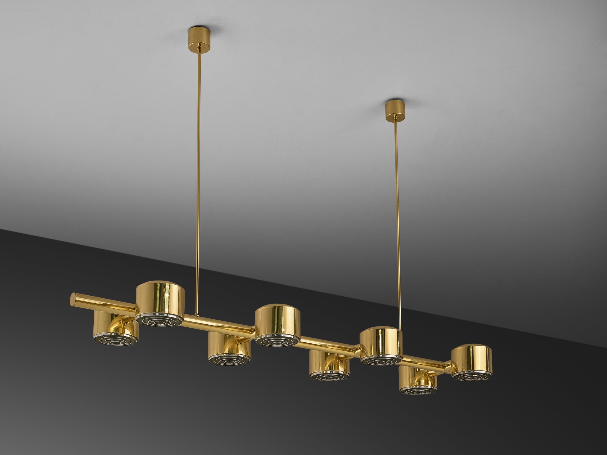 Hans-Agne Jakobsson T746/8 Chandelier in Brass Lighting Morentz