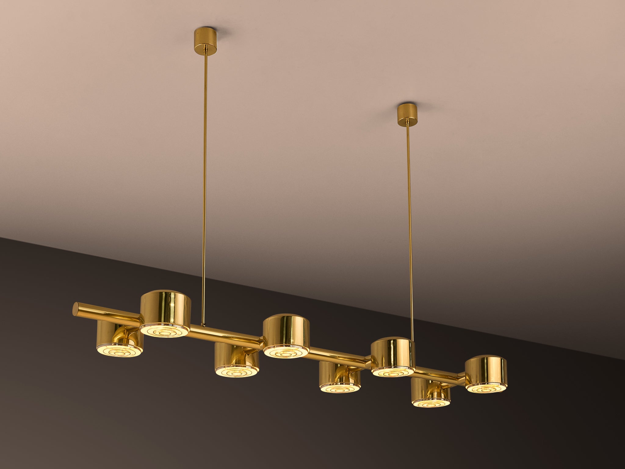 Hans-Agne Jakobsson T746/8 Chandelier in Brass Lighting Morentz