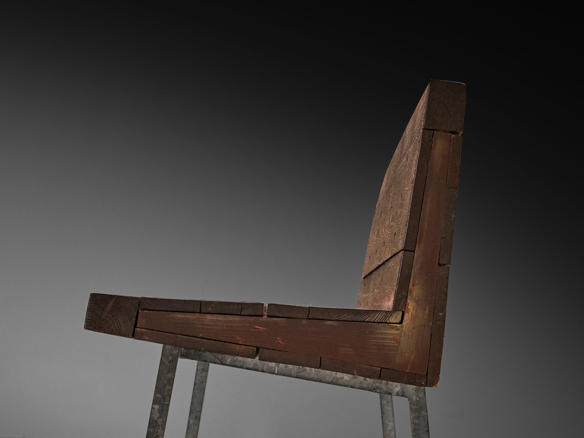 Dom Hans van der Laan Bench in Lacquered Pine with Copper Nails