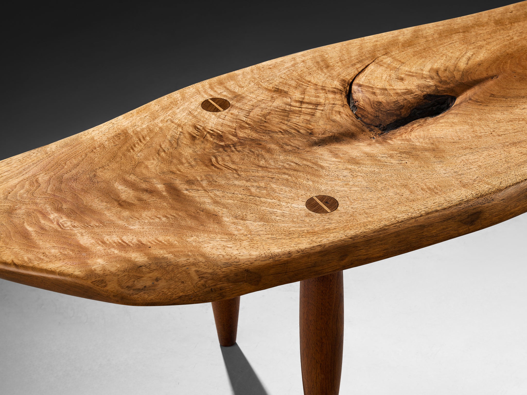 Phillip Lloyd Powell Long Coffee Table in Solid Walnut Tables Morentz