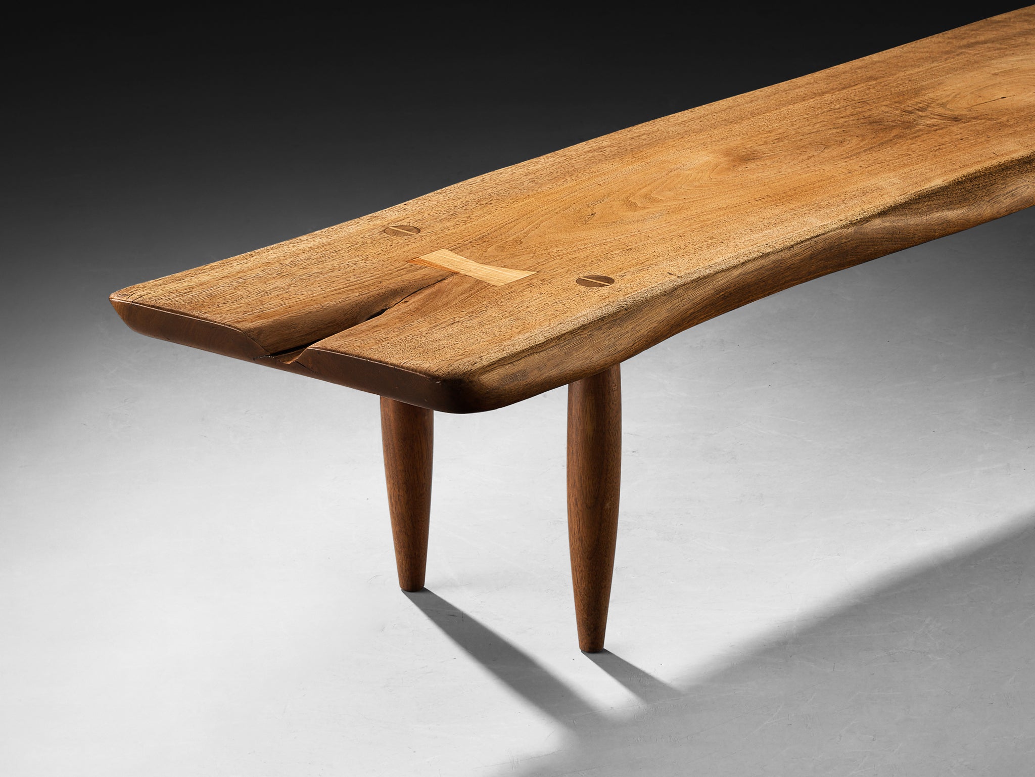 Phillip Lloyd Powell Long Coffee Table or Bench in Solid Walnut Tables Morentz