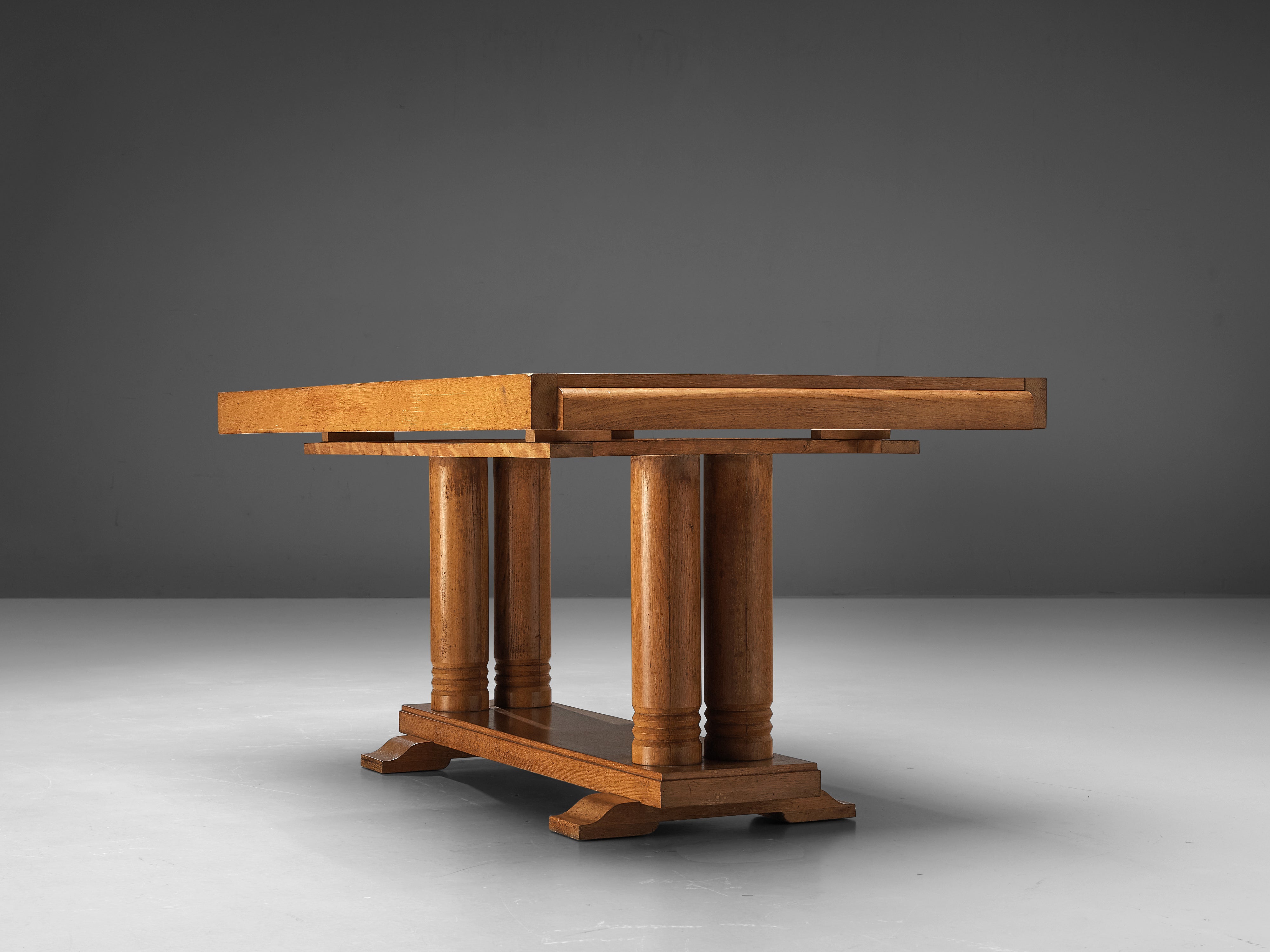 Dining Table with Inlayed Tabletop in Solid Oak tables Morentz