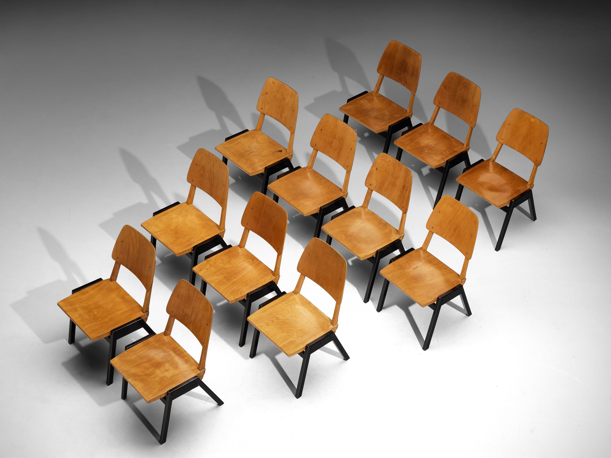 Roland Rainer Dining Chairs in Wood