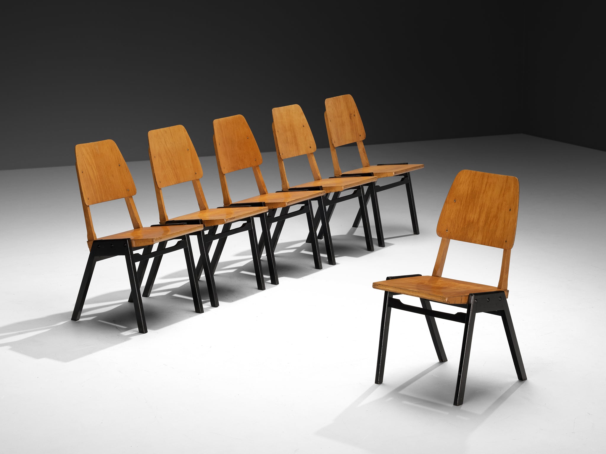 Roland Rainer Dining Chairs in Wood Seating Morentz