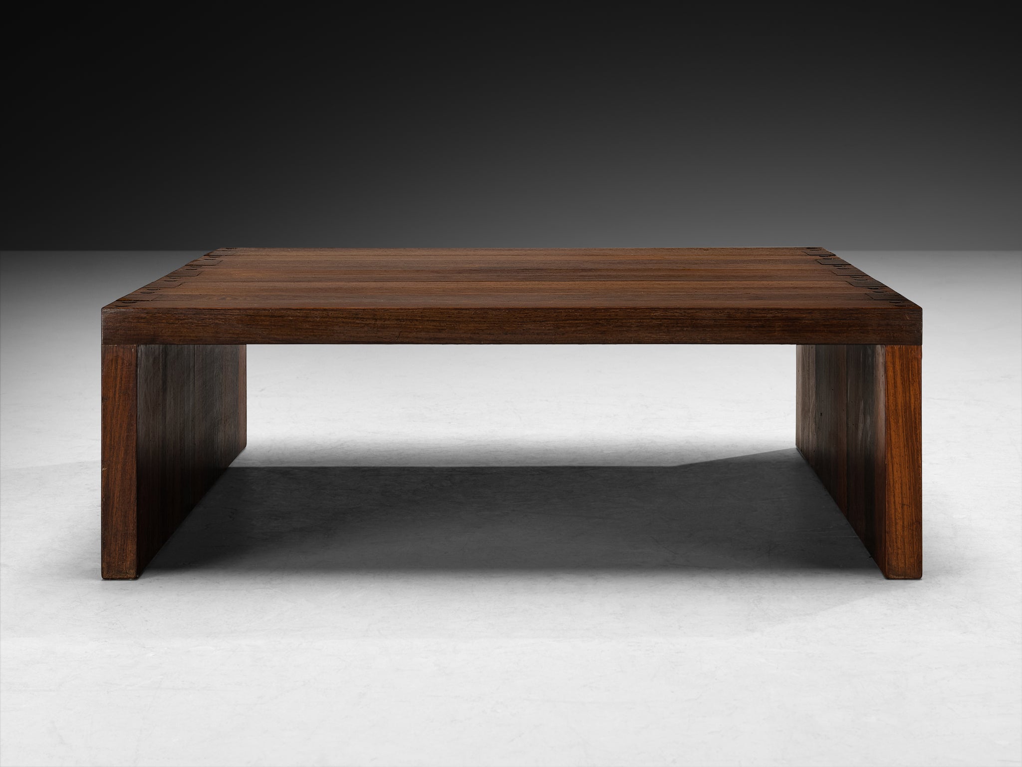 Architectural Coffee Table in Solid Wengé Wood Tables Morentz