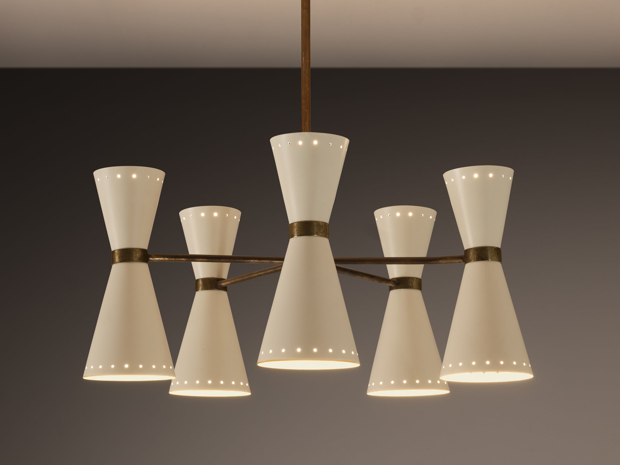 Italian Mid-Century Modern Chandelier Lighting Morentz