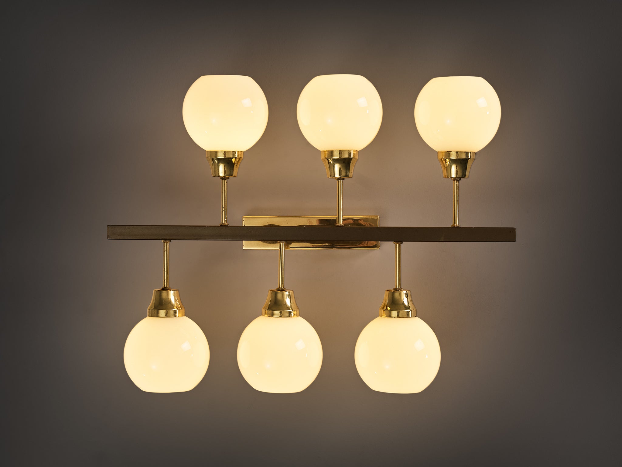 Sputnik Chandelier with in Glass and Brass Lighting Morentz
