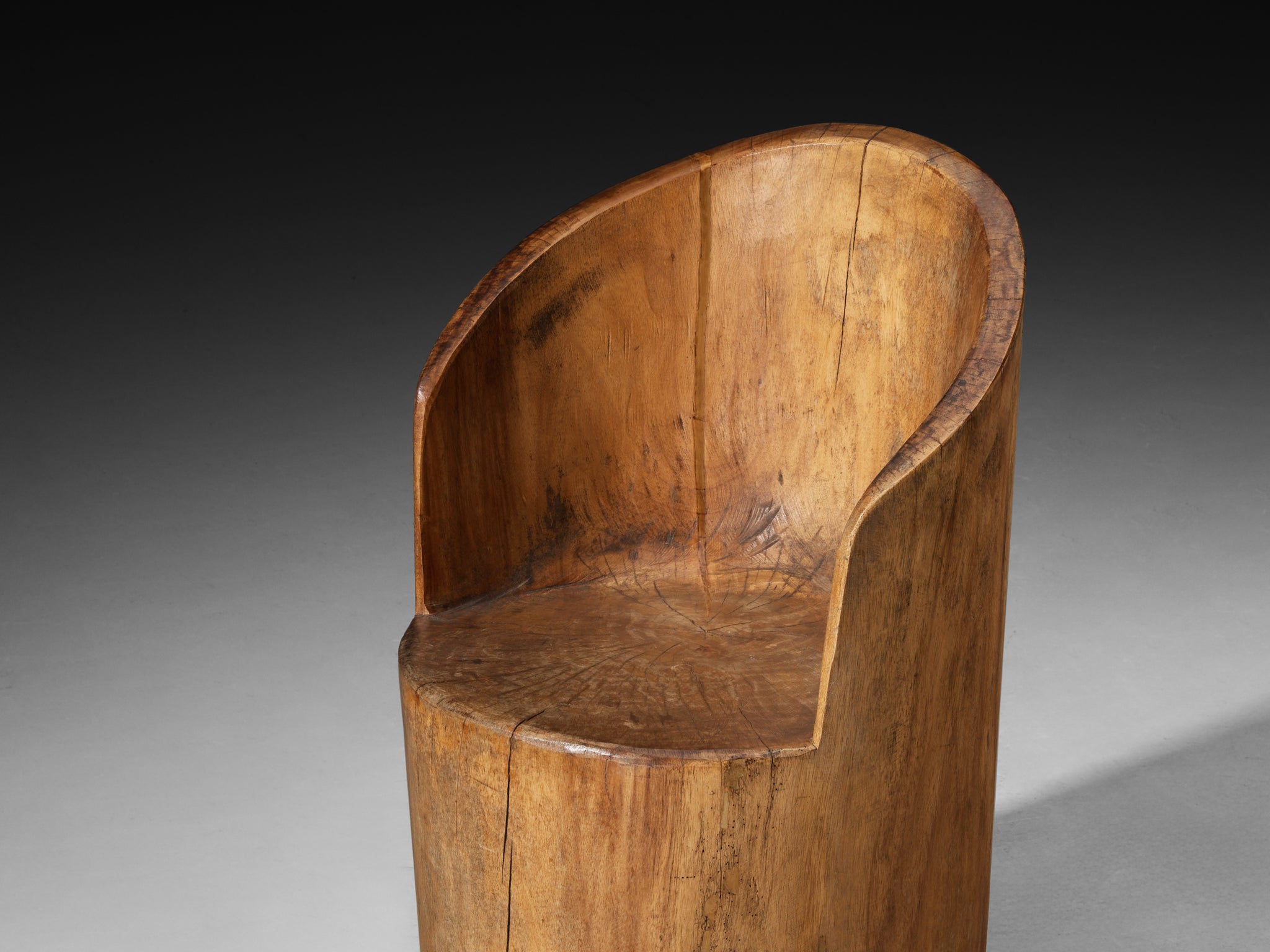 José Zanine Caldas Pilão Hand-Carved Chair in Brazilian Hardwood