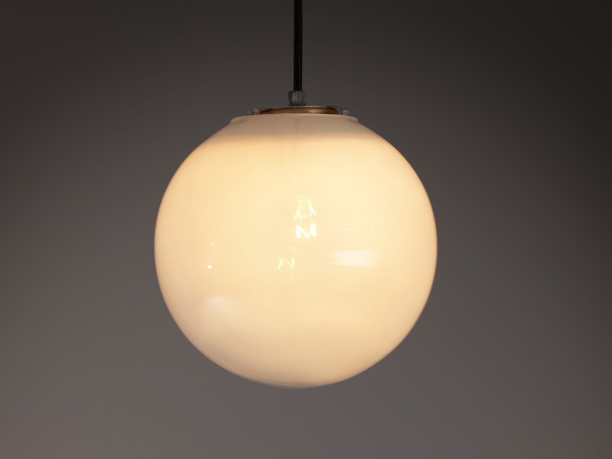 Mid-Century Pendants in White Opaque to Clear Glass Lighting Morentz