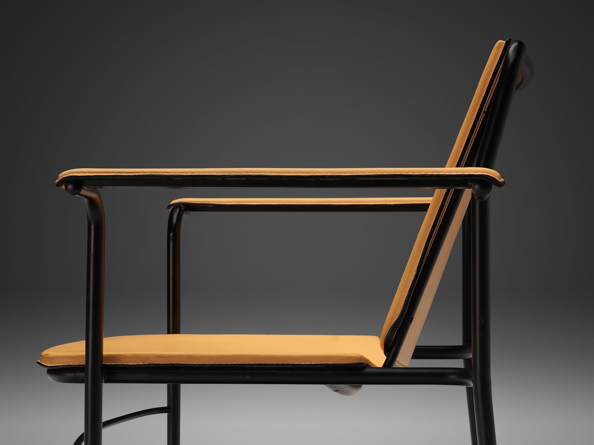 Mario Marenco for Poltrona Frau Pair of 'Movie' Armchairs in Saddle Leather seating Morentz