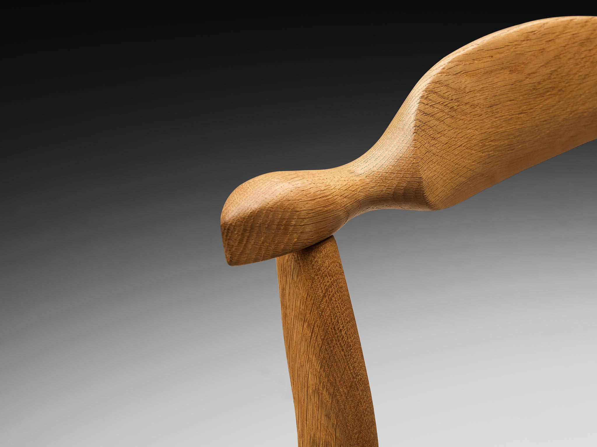 Guillerme & Chambron Pair of 'Fumay' Dining Chairs in Solid Oak Seating Morentz