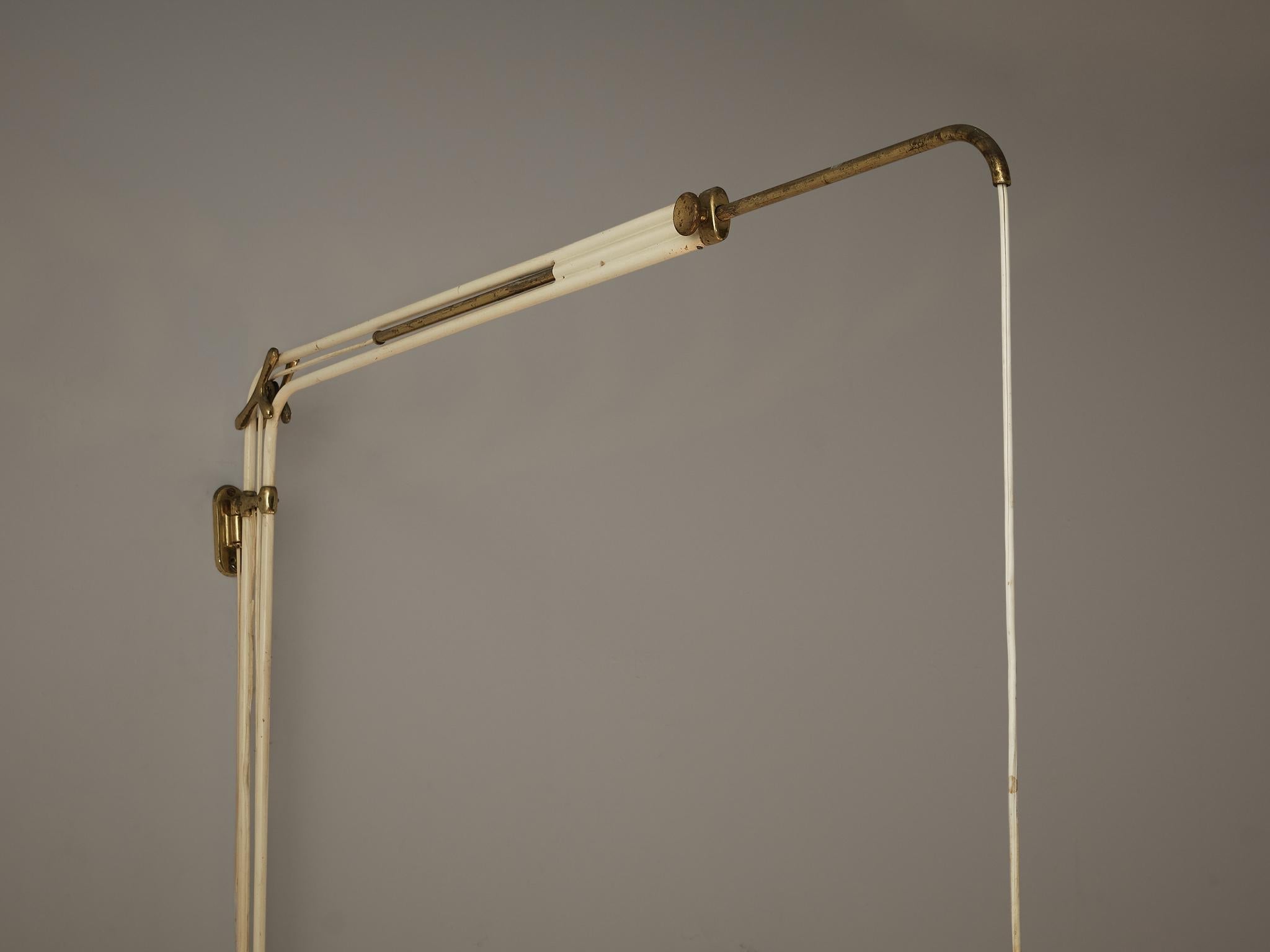 Franco Buzzi for O-Luce Wall Light in Brass and Aluminum