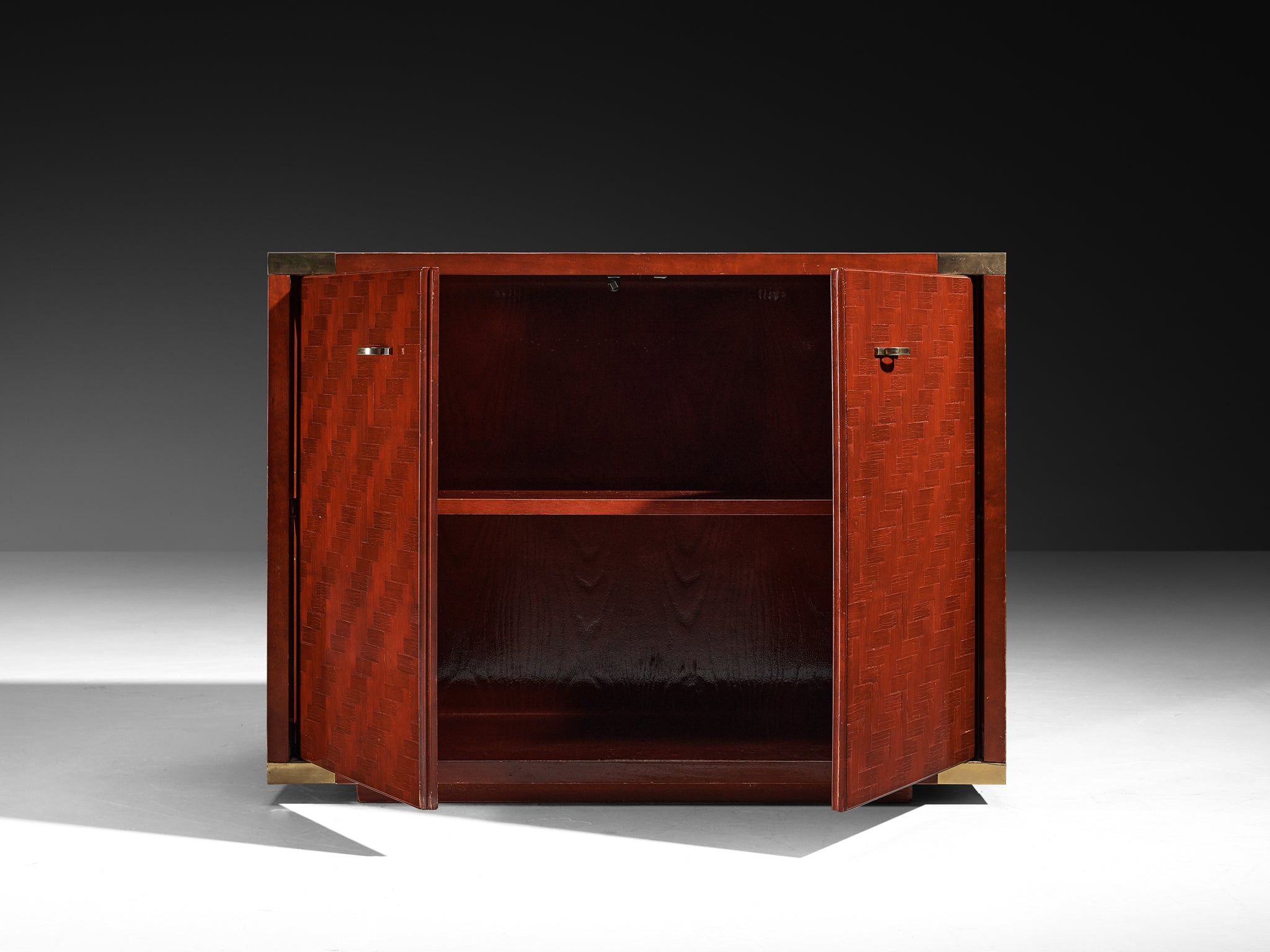 Luxurious Italian Cabinet in Bamboo and Brass Case pieces and storage cabinets Morentz