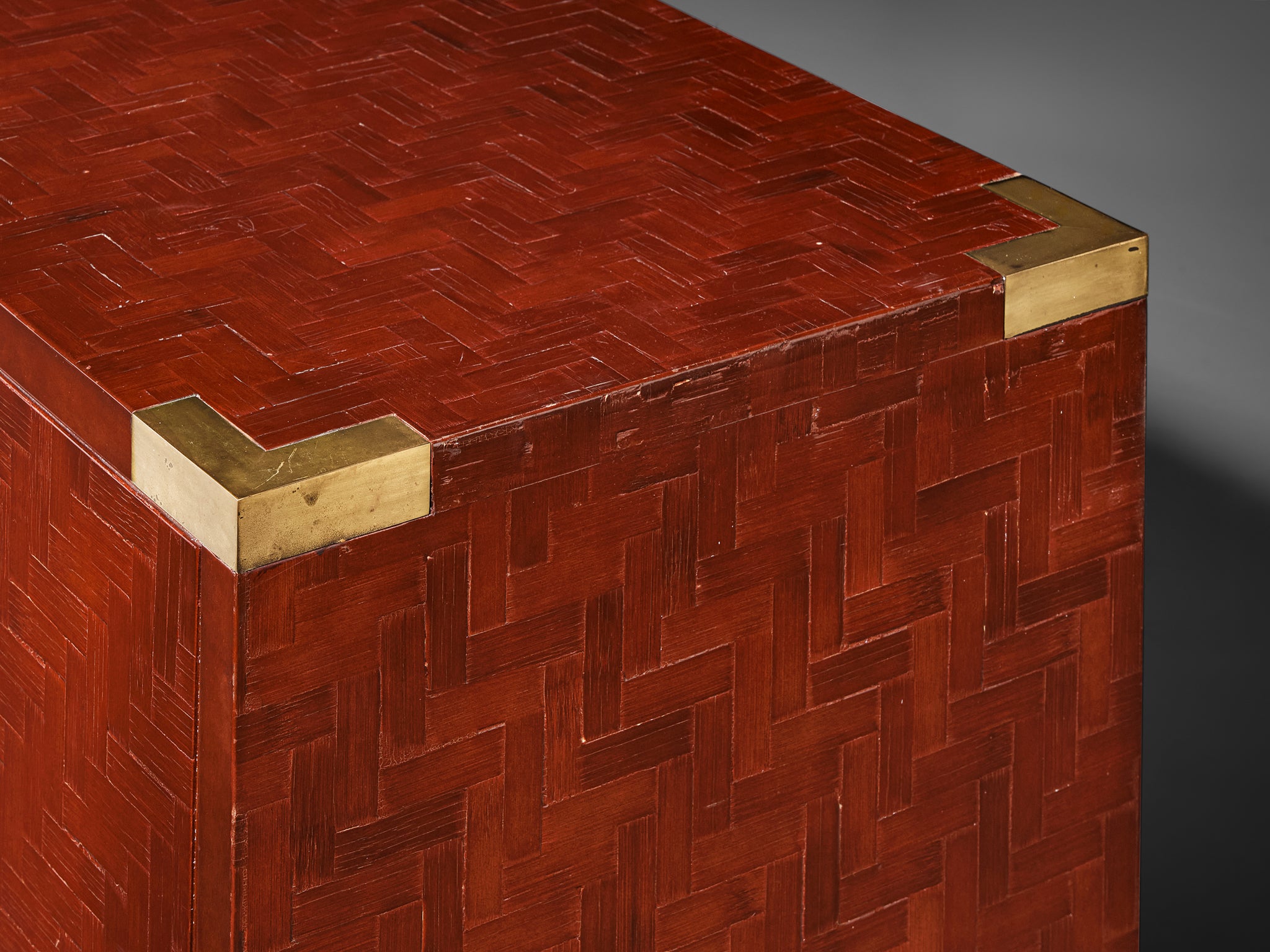 Luxurious Italian Cabinet in Bamboo and Brass Case pieces and storage cabinets Morentz