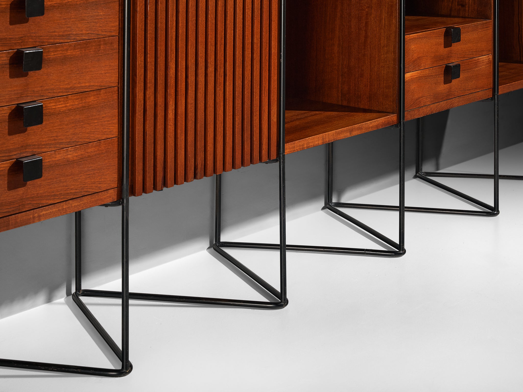Taichiro Nakai for La Permanente Mobili Wall Cabinet in Maple and Mahogany Case pieces and storage cabinets Morentz
