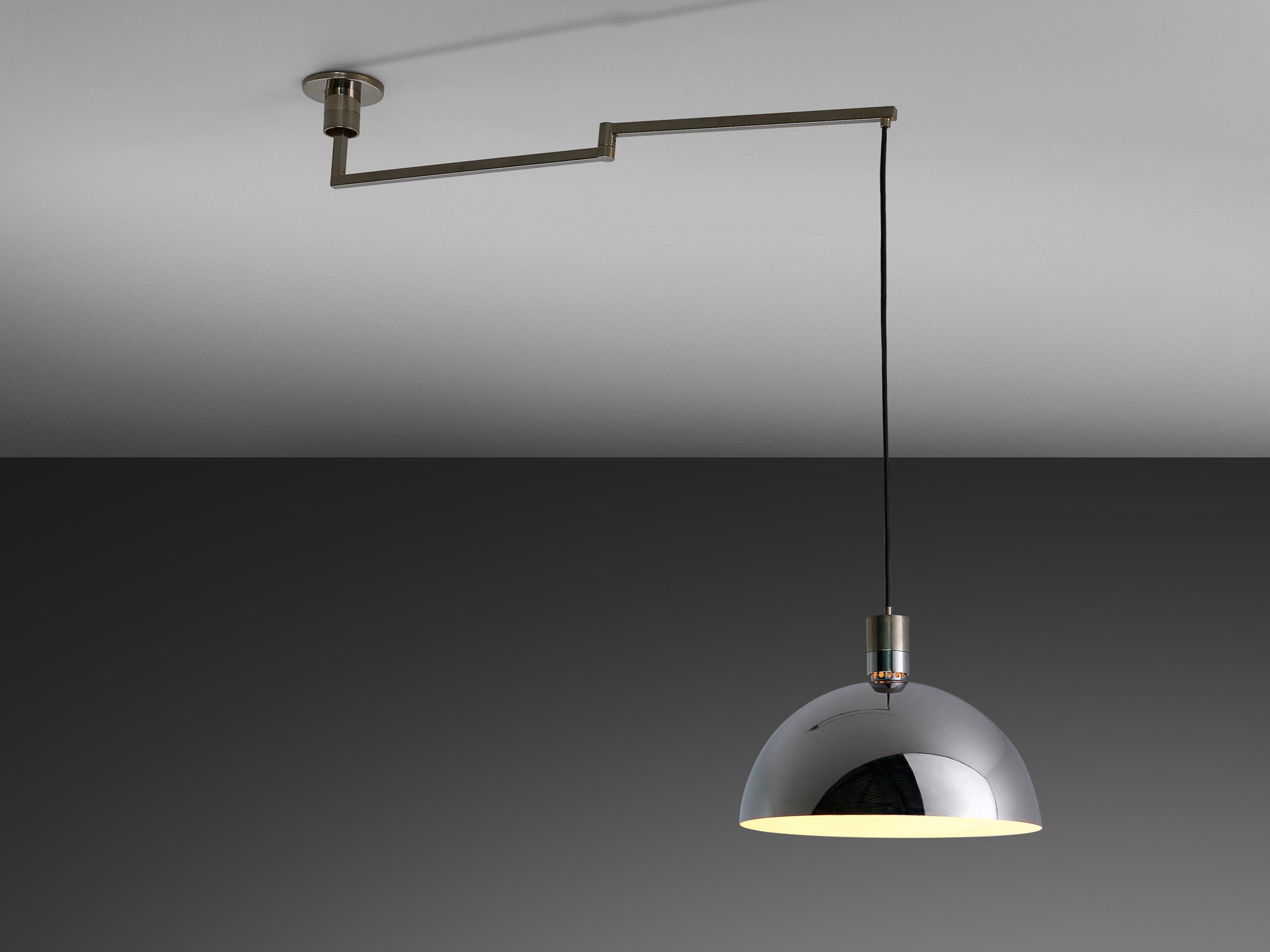 Franco Albini, Franca Helg and Antonio Piva ‘AM/AS’ Pendant Lamp in Metal Lighting Morentz