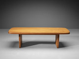 Early Pierre Chapo 'T20A' Dining Table in Solid Elm
