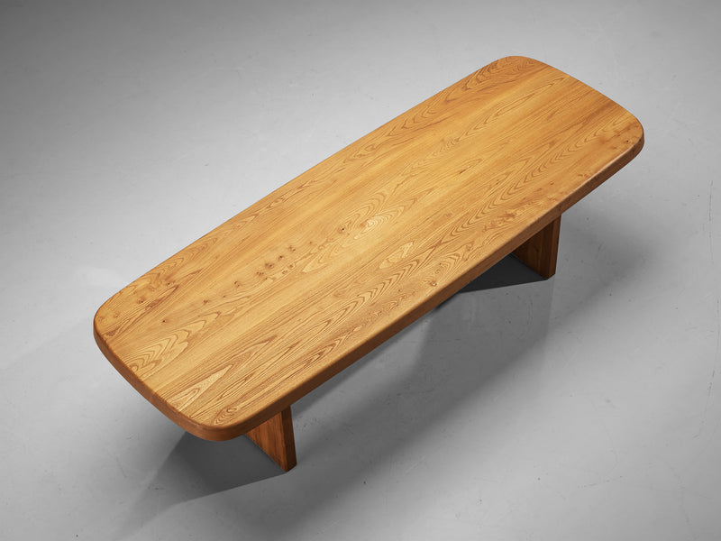 Early Pierre Chapo 'T20A' Dining Table in Solid Elm