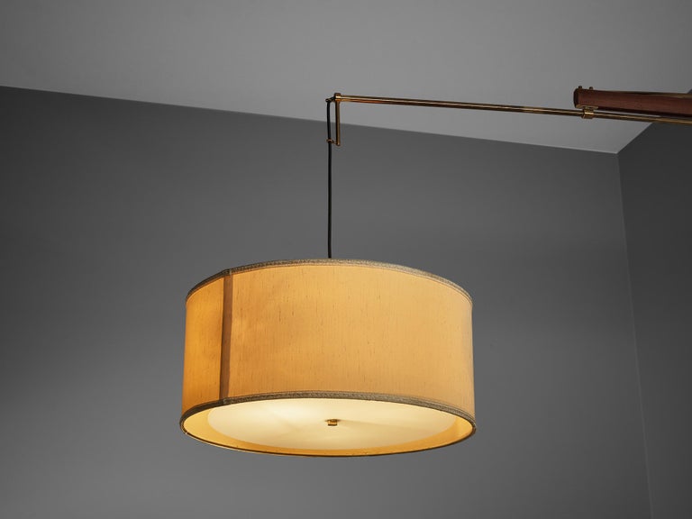 Tito Agnoli for O-Luce Wall Light in Teak and Brass