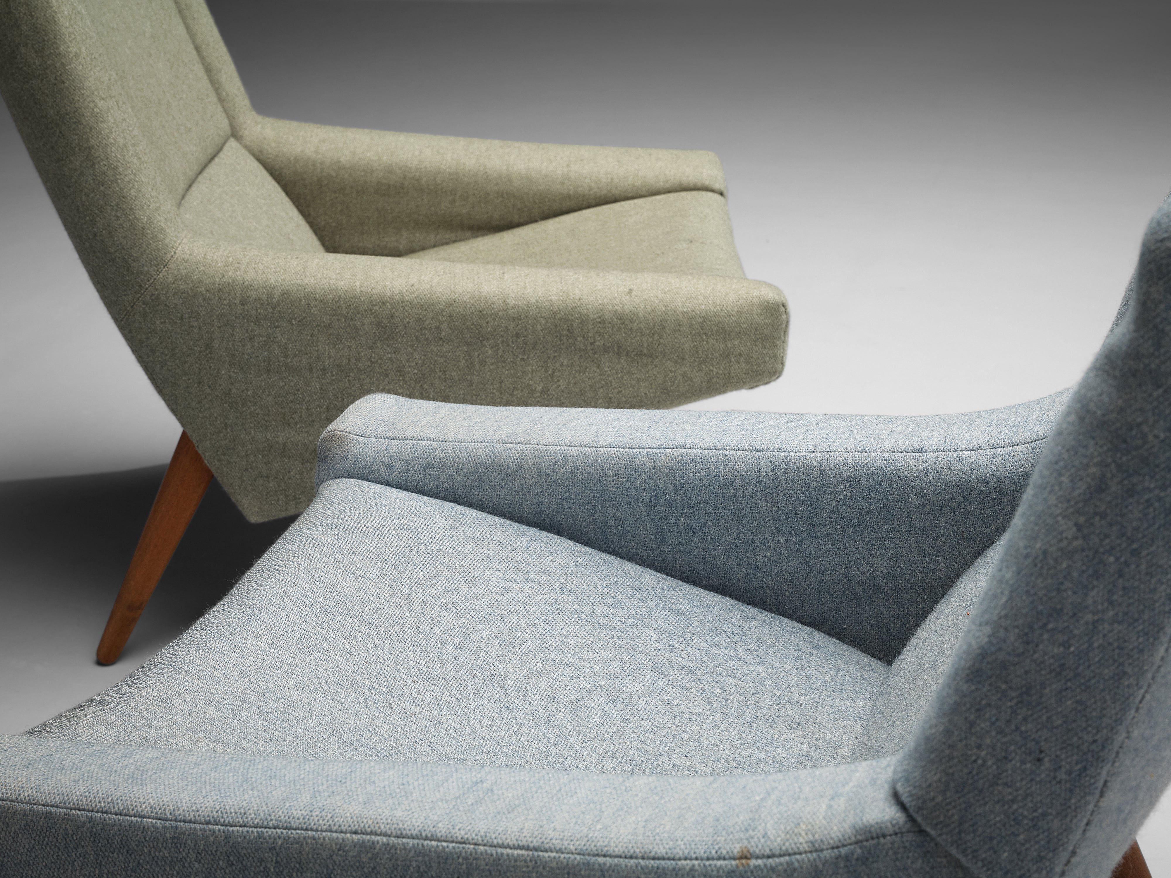 Illum Wikkelsø Pair of Lounge Chairs seating Morentz