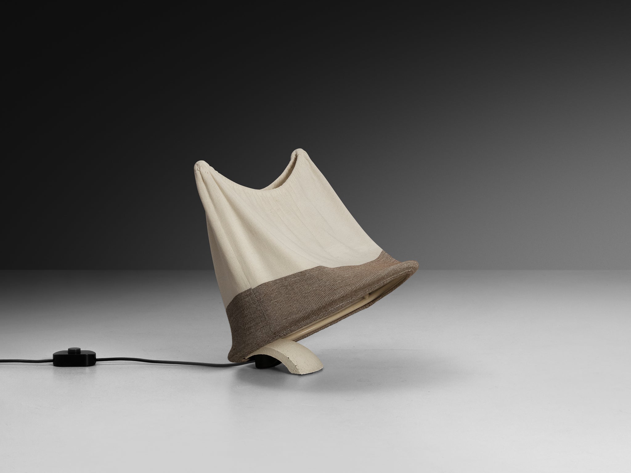 Mario Bellini for Artemide Table or Floor Lamp 'Circo' in Off-White Canvas Lighting Morentz