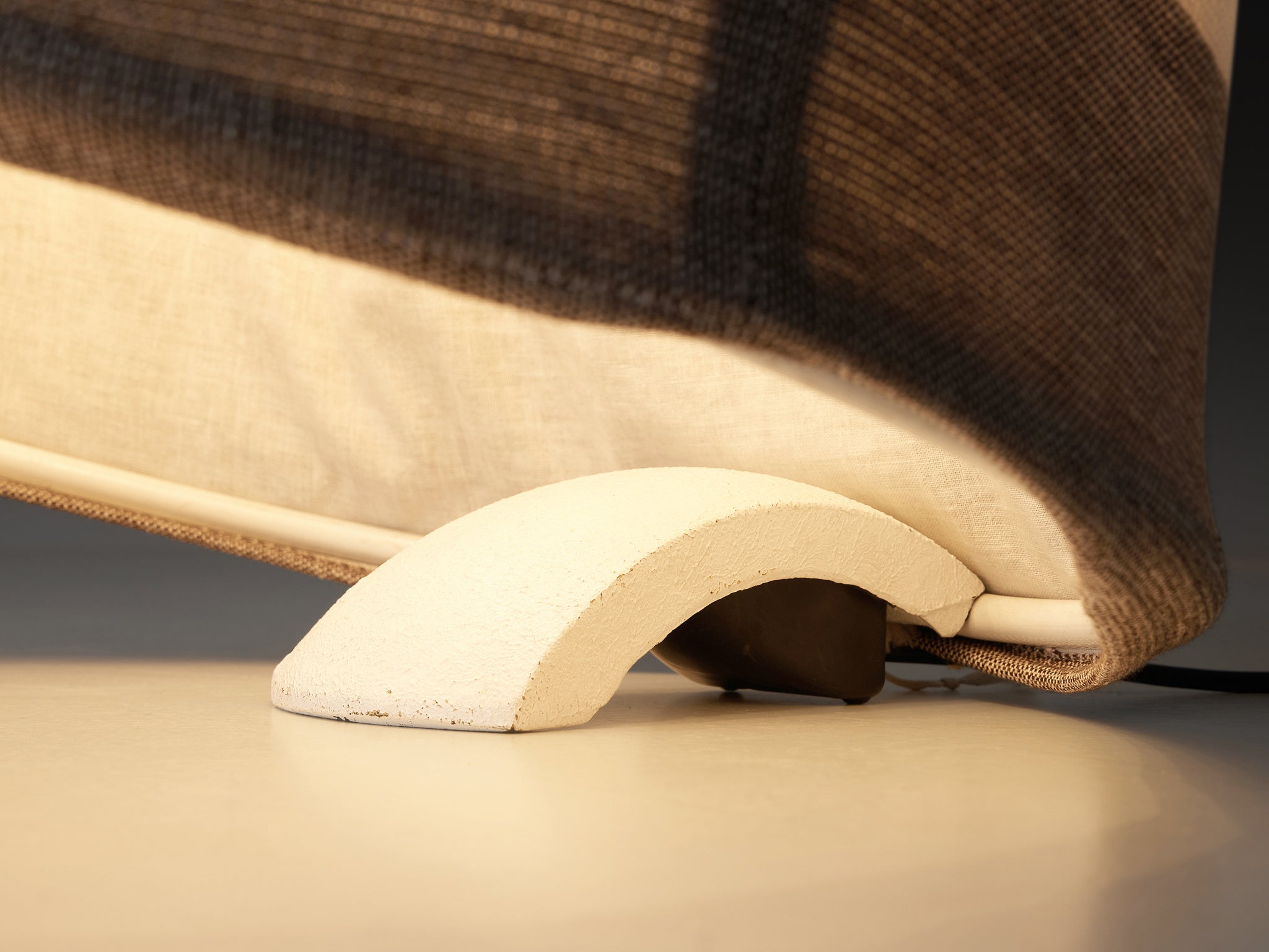 Mario Bellini for Artemide Table or Floor Lamps 'Circo' in Off-White Canvas Lighting Morentz