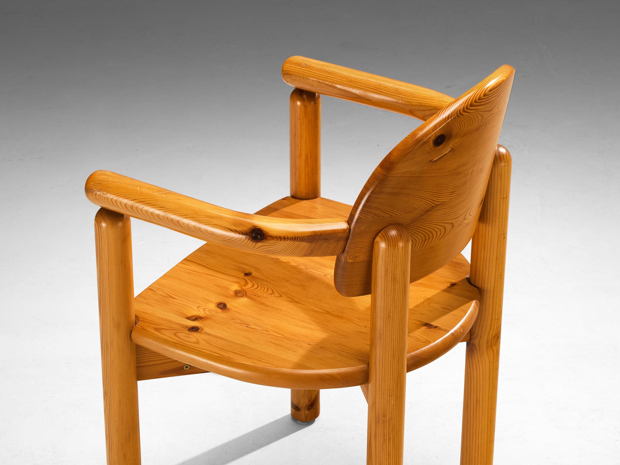 Rainer Daumiller Set of Six Dining Chairs in Solid Pine seating Morentz