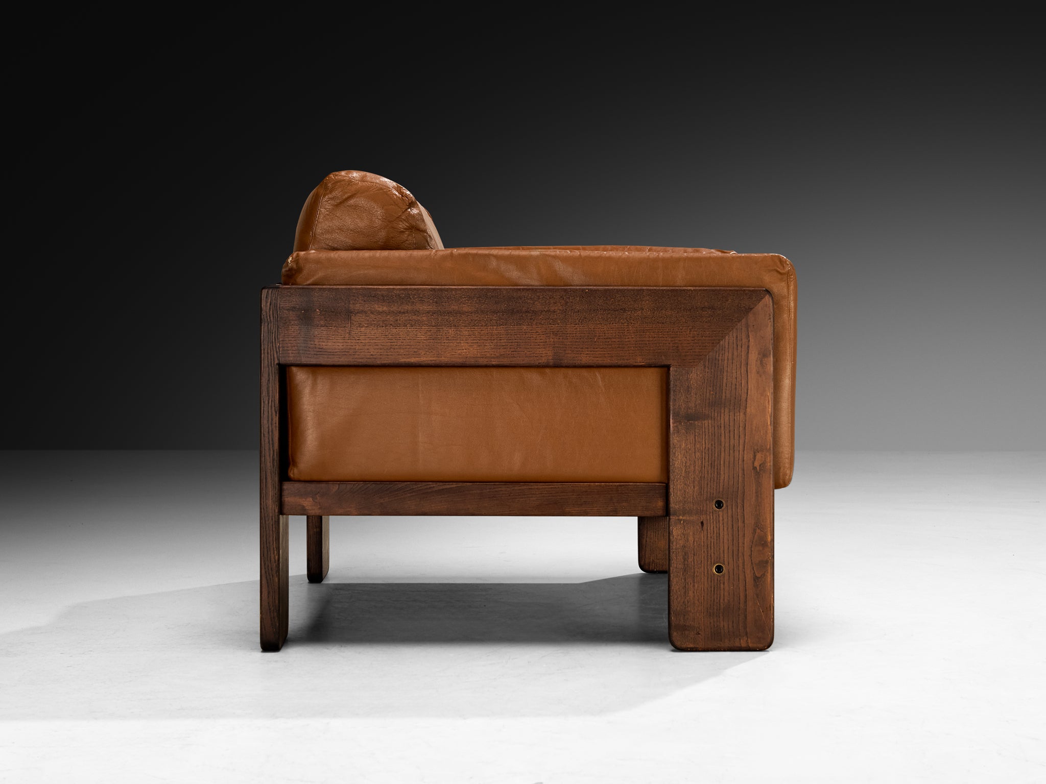 Afra & Tobia Scarpa for Gavina 'Bastiano' Lounge Chair in Ash and Leather Seating Morentz