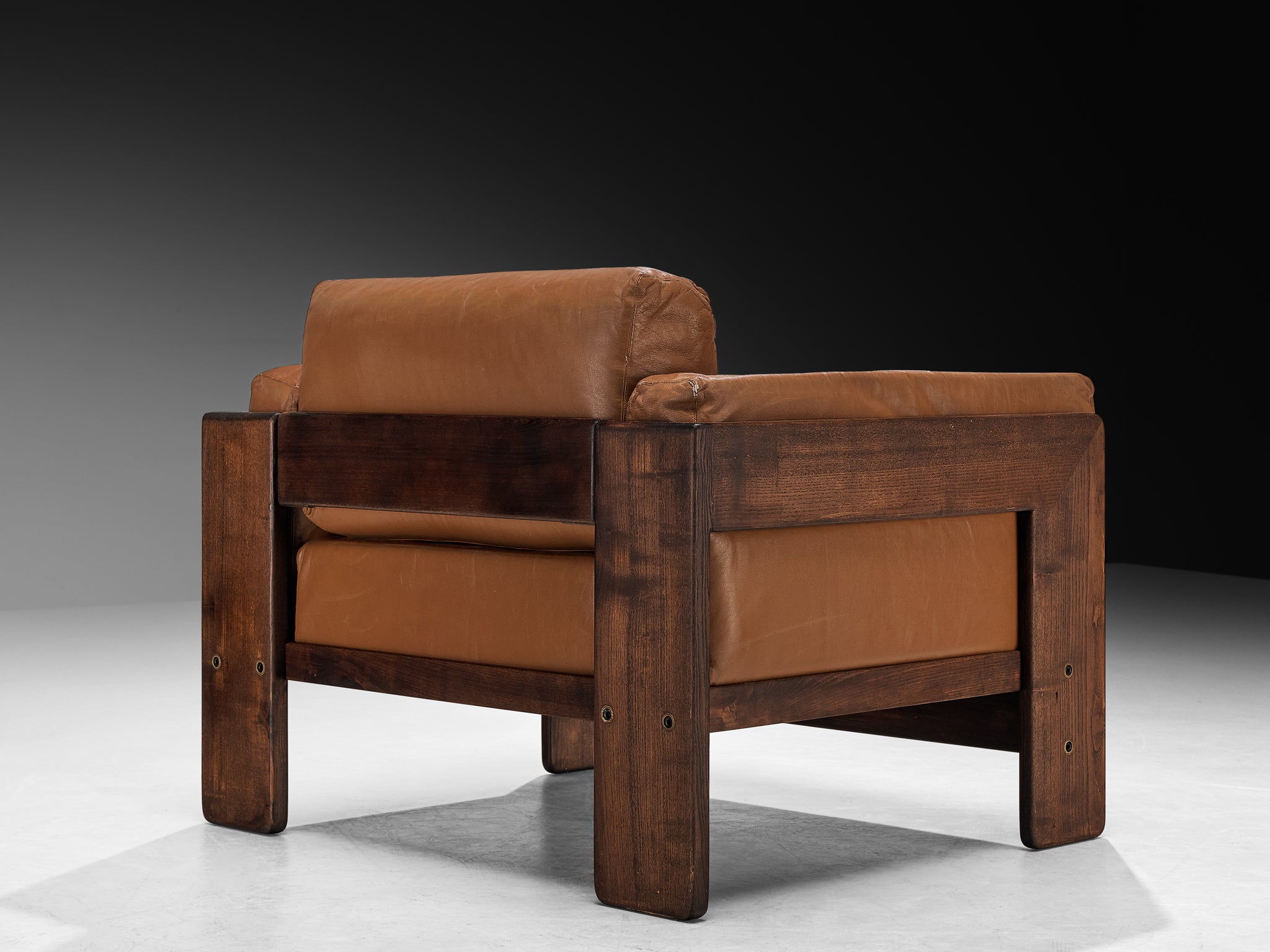 Afra & Tobia Scarpa for Gavina 'Bastiano' Lounge Chair in Ash and Leather Seating Morentz