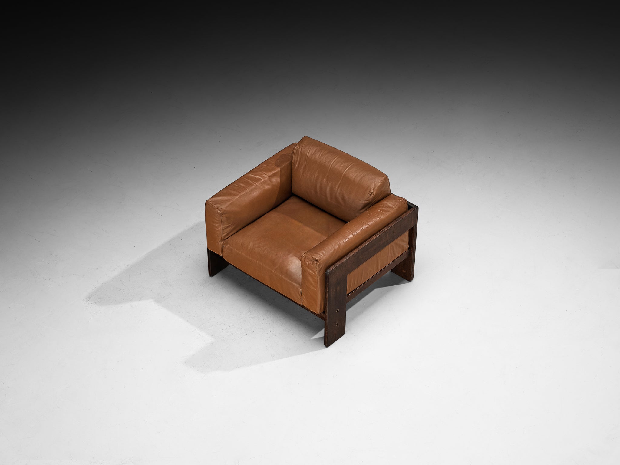 Afra & Tobia Scarpa for Gavina 'Bastiano' Lounge Chair in Ash and Leather Seating Morentz