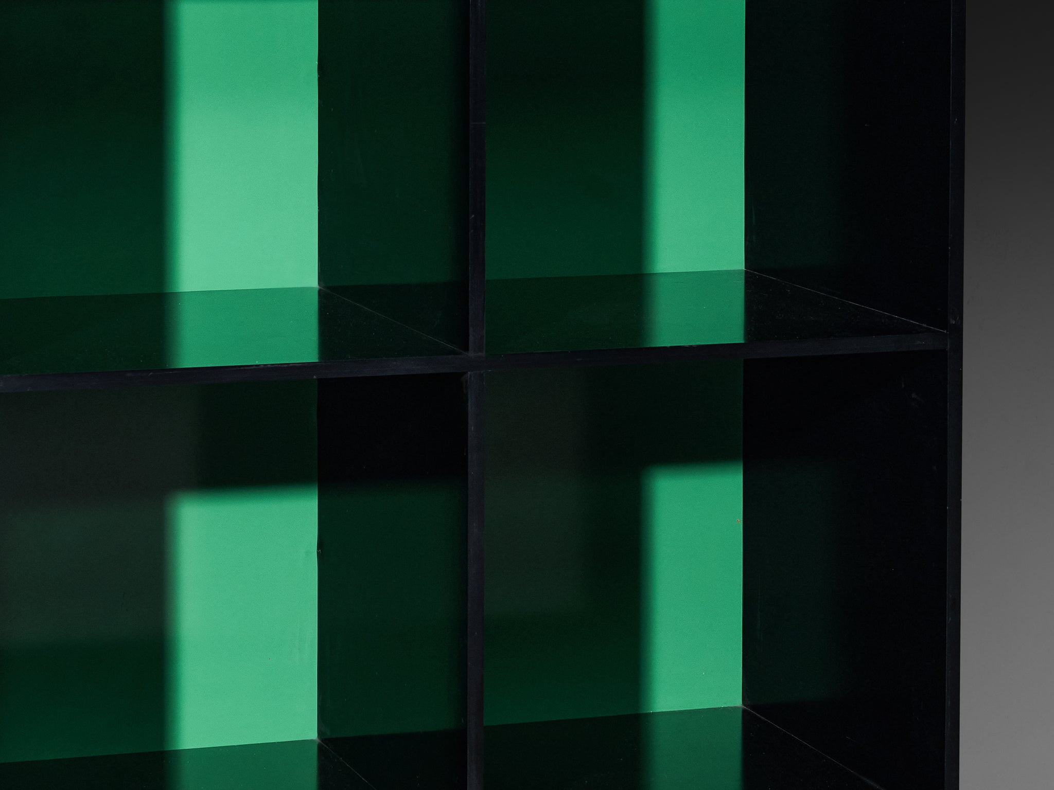 Luigi Saccardo 'Topline' Highboards in Vibrant Green and Black Color Case pieces and storage cabinets Morentz