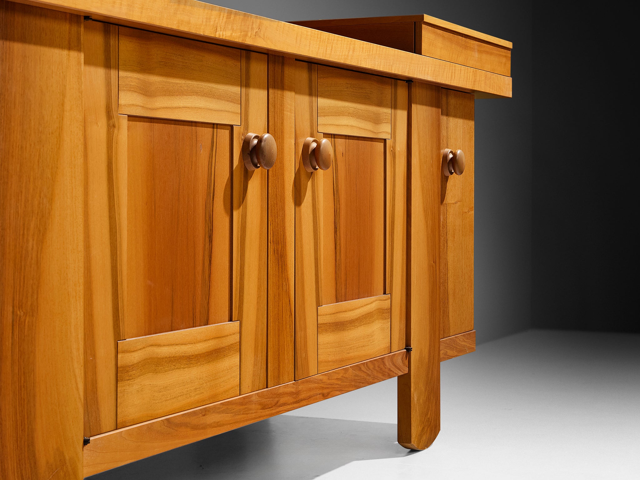 Silvio Coppola for Bernini Large Sideboard in Walnut Case pieces and storage cabinets Morentz